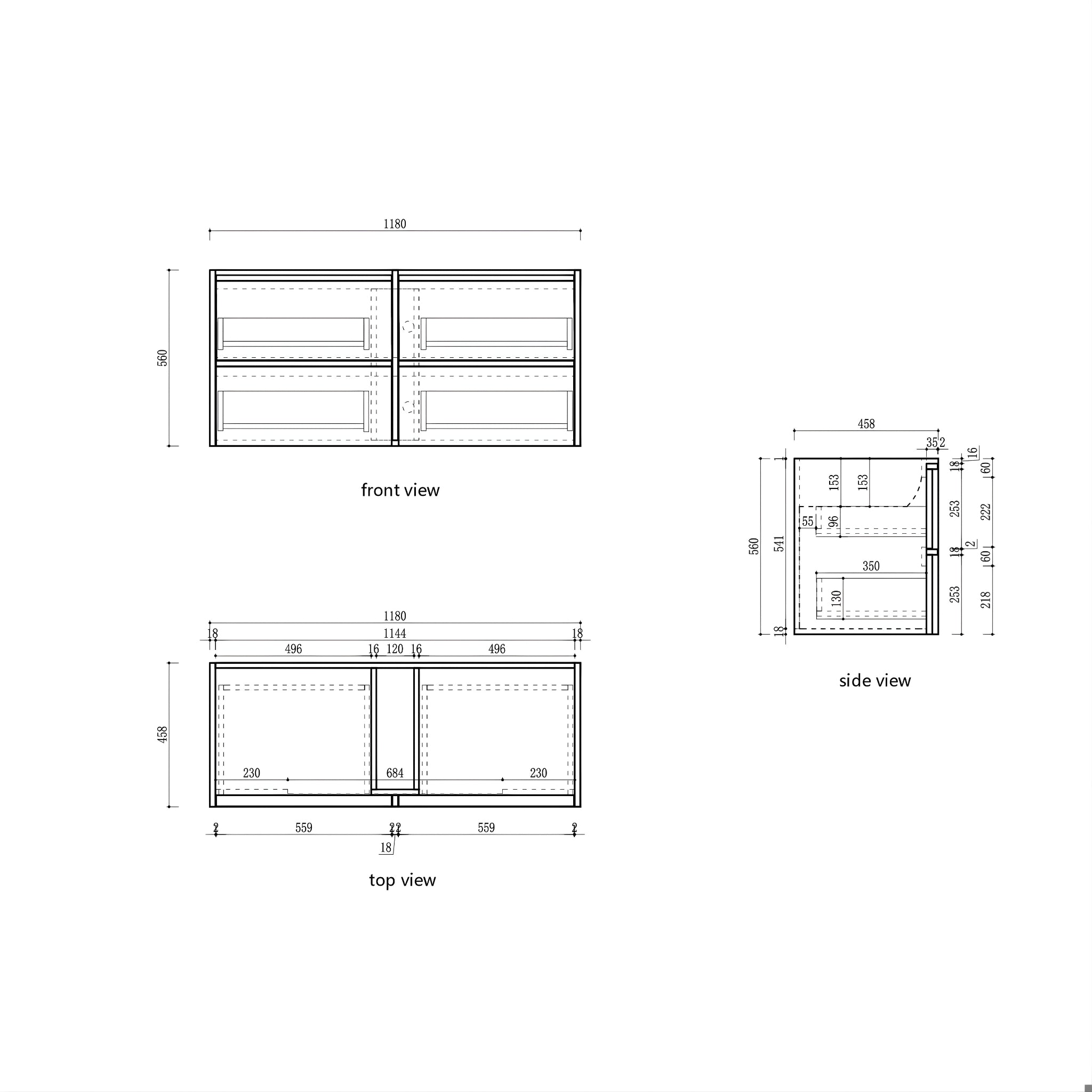 AULIC VENETTA HARVEST OAK 1200MM SINGLE BOWL FRAMED WALL HUNG VANITY