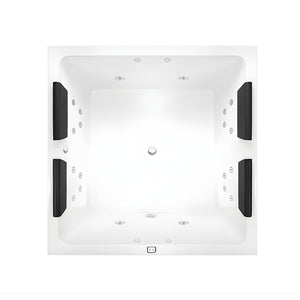 DECINA VENICE INSET CONTOUR SPA BATH GLOSS WHITE 1400MM WITH 20-JETS