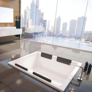 DECINA VENICE ISLAND BATHTUB WITH OVERFLOW GLOSS WHITE 1400MM