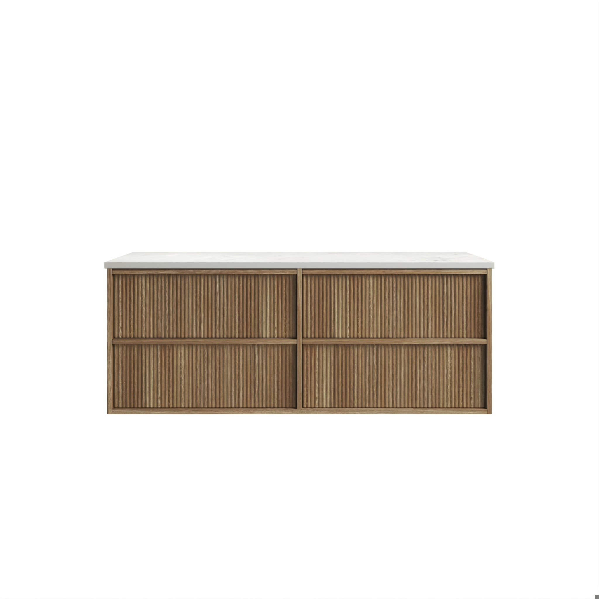 AULIC VENETTA HARVEST OAK 1500MM DOUBLE BOWL WALL HUNG VANITY