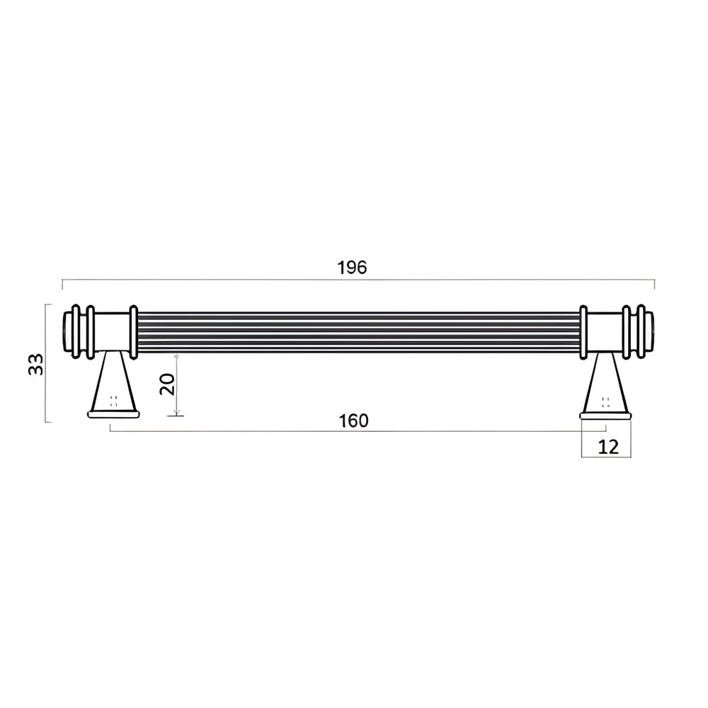 TURNER HASTINGS VERONA CABINET HANDLE MATTE BLACK (MULTIPLE SIZES AVAILABLE)