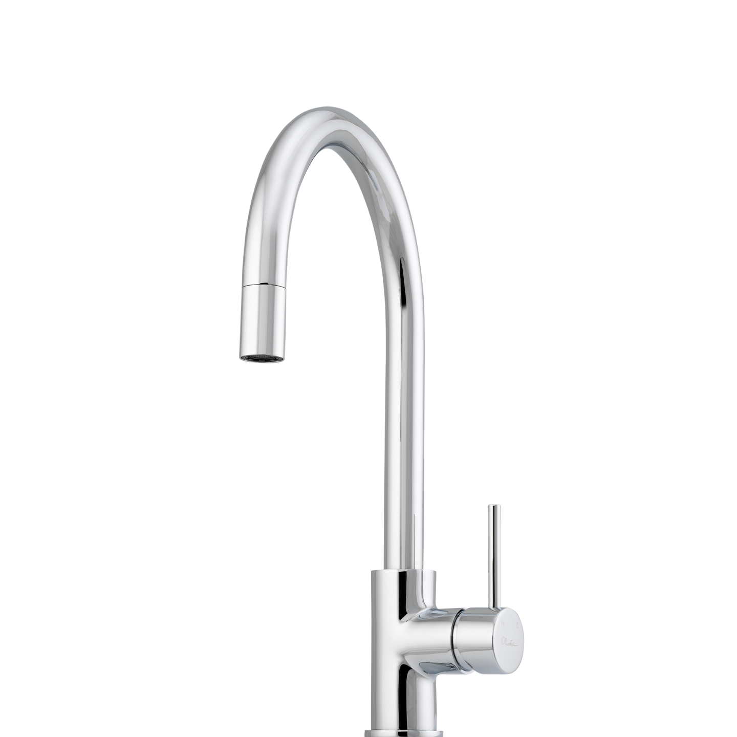 OLIVERI VENICE PULL OUT GOOSE NECK KITCHEN MIXER 382MM CHROME