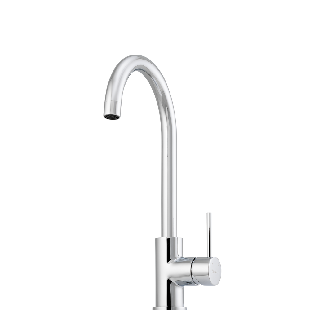 OLIVERI VENICE GOOSE NECK KITCHEN MIXER 362MM CHROME