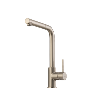 OLIVERI VENICE PULL OUT RIGHT ANGLE KITCHEN MIXER 325MM BRUSHED NICKEL
