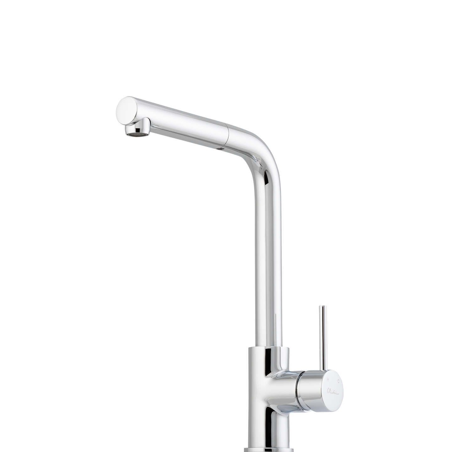OLIVERI VENICE PULL OUT RIGHT ANGLE KITCHEN MIXER 325MM CHROME