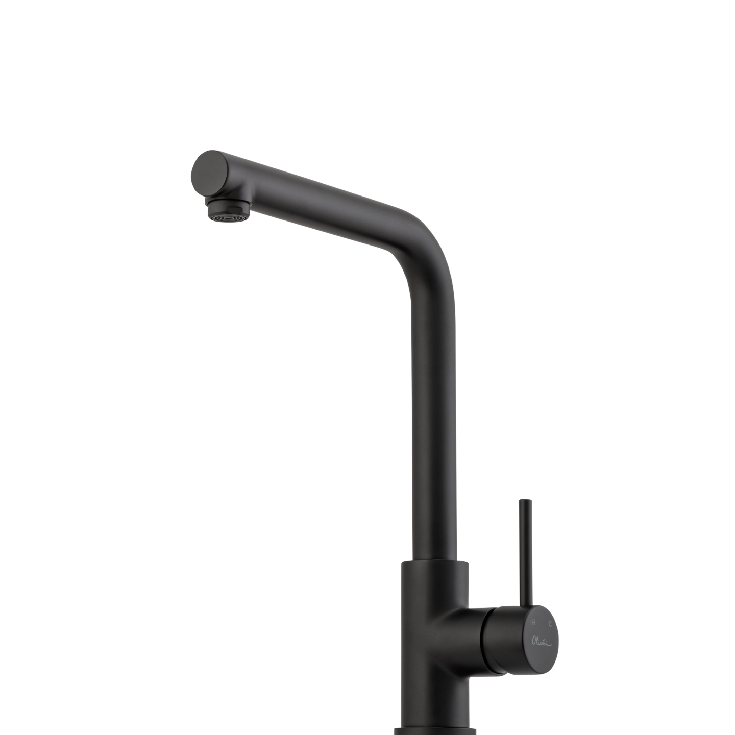 OLIVERI VENICE LEAD FREE RIGHT ANGLE KITCHEN MIXER 325MM MATTE BLACK
