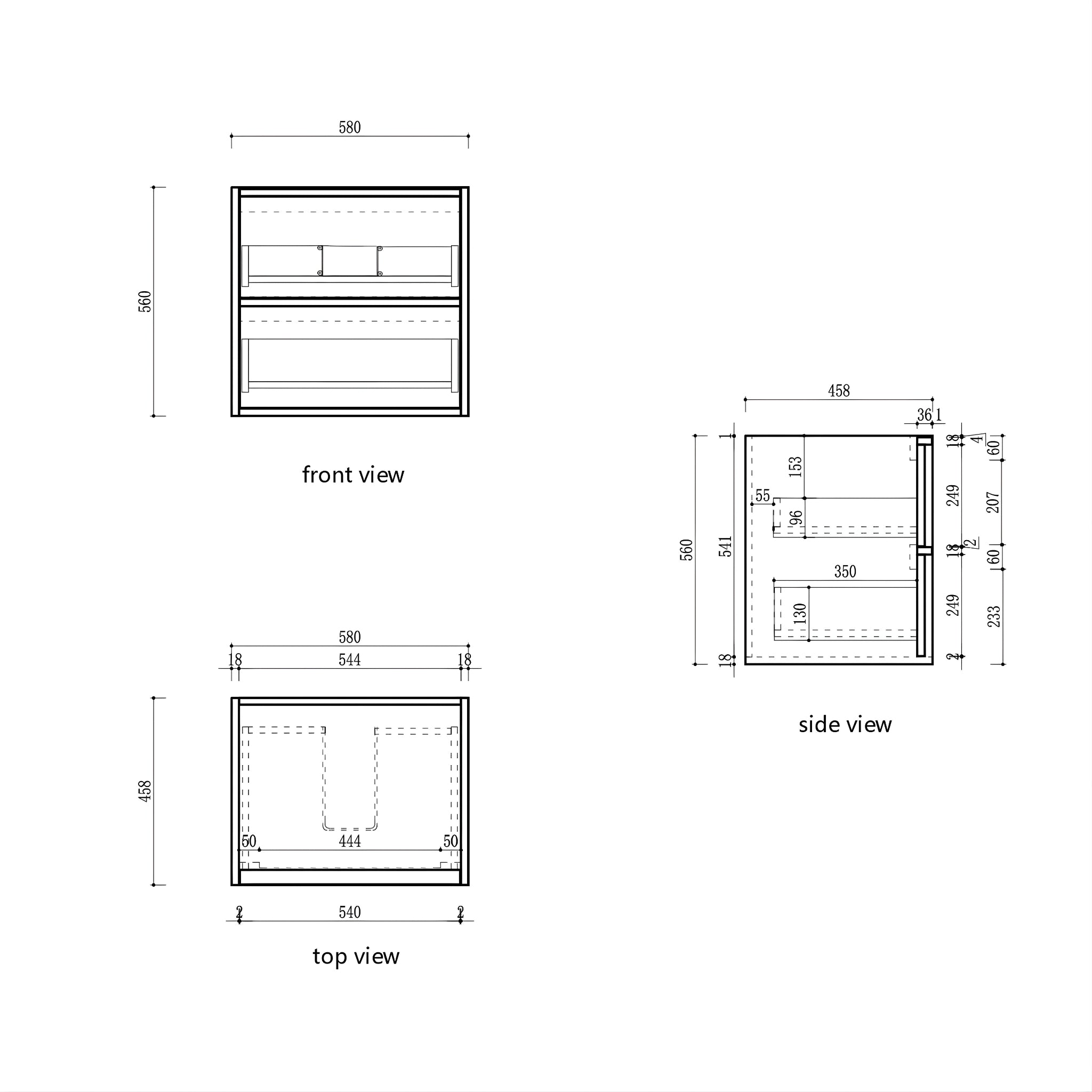 AULIC VENETTA HARVEST OAK 600MM SINGLE BOWL WALL HUNG VANITY