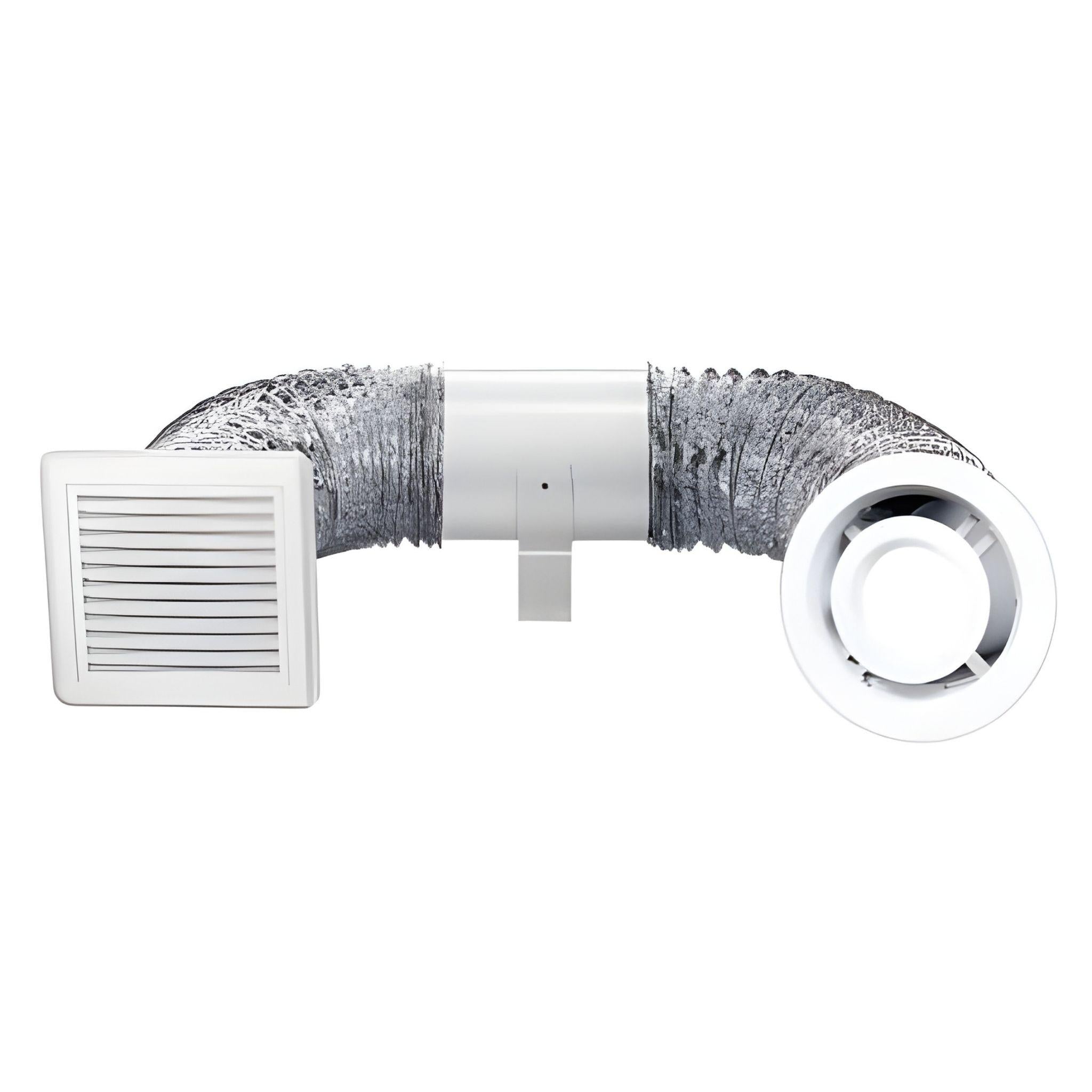 VENTAIR SHOWER LIGHT & EXHAUST KIT WHITE