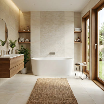 INFINITY VENUS BACK-TO-WALL BATHTUB MATTE WHITE (AVAILABLE IN 1400MM, 1500MM, AND 1700MM)