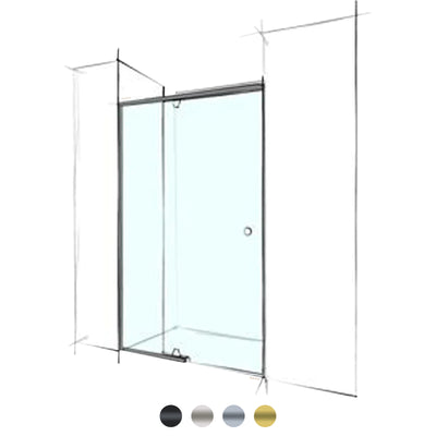 VEROTTI AGED CARE CUSTOM WALL TO WALL SEMI-FRAMELESS SHOWER SCREEN