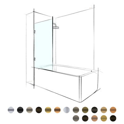 VEROTTI CUSTOM FRAMELESS BATHSCREEN FIXED PANEL