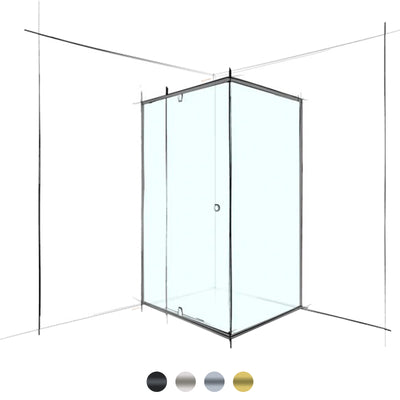 VEROTTI CUSTOM SEMI-FRAMELESS SHOWER SCREEN SQUARE CORNER