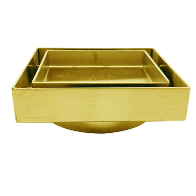 VEROTTI CITY LIFE TILE INSERT BRUSHED BRASS 100MM