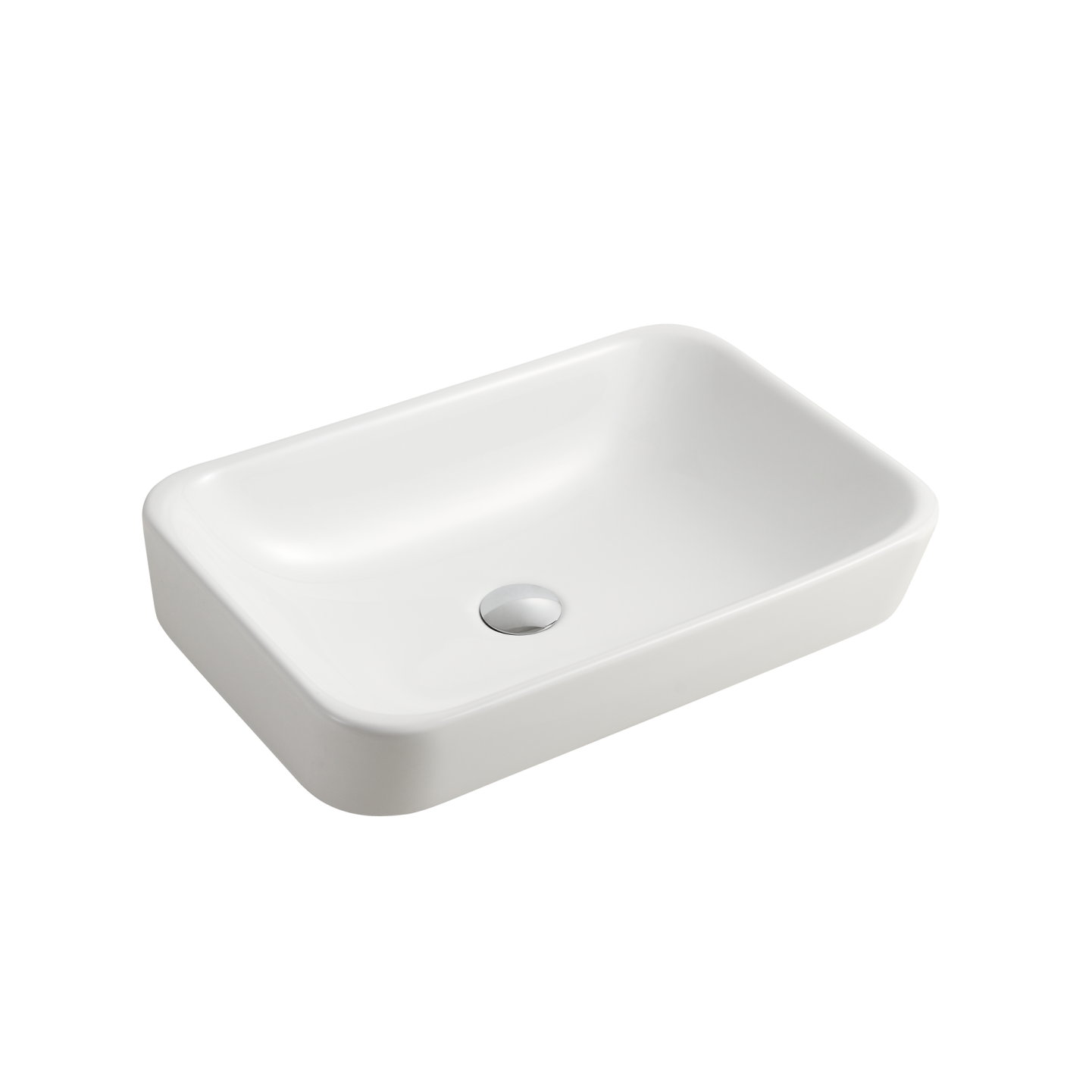 OLIVERI VIENNA RECTANGULAR ABOVE COUNTER TOP BASIN WHITE 550MM