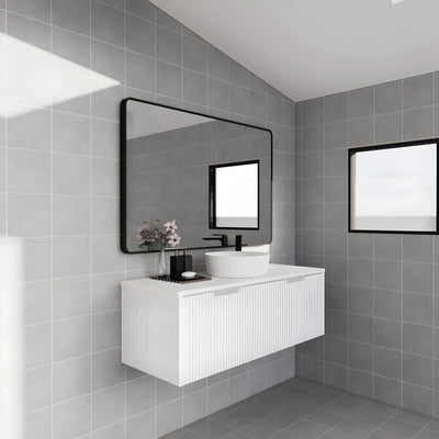 RIVA VIENNA MATTE WHITE 1200MM SINGLE BOWL WALL HUNG VANITY