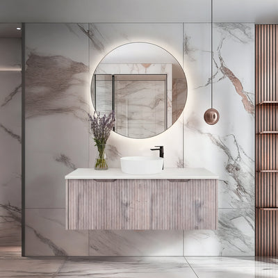 RIVA VIENNA WHITE OAK 1200MM SINGLE BOWL WALL HUNG VANITY