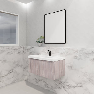 RIVA VIENNA WHITE OAK 900MM SINGLE BOWL WALL HUNG VANITY
