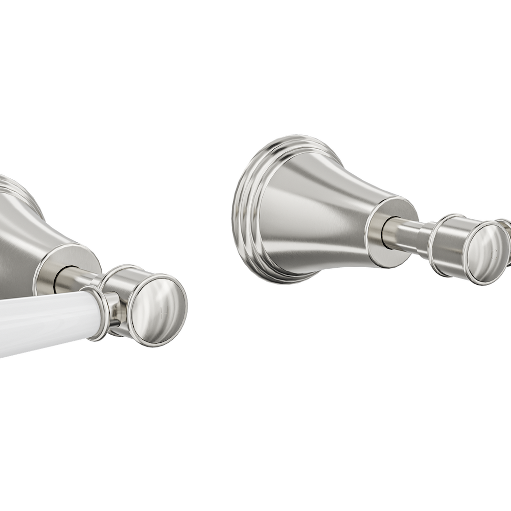 LINSOL VINTAGE LEVER HANDLE WALL TOP ASSEMBLIES BRUSHED NICKEL