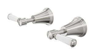 LINSOL VINTAGE LEVER HANDLE WALL TOP ASSEMBLIES BRUSHED NICKEL