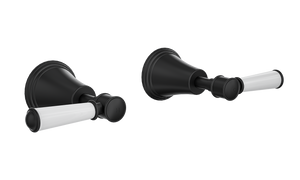 LINSOL VINTAGE LEVER HANDLE WALL TOP ASSEMBLIES MATTE BLACK