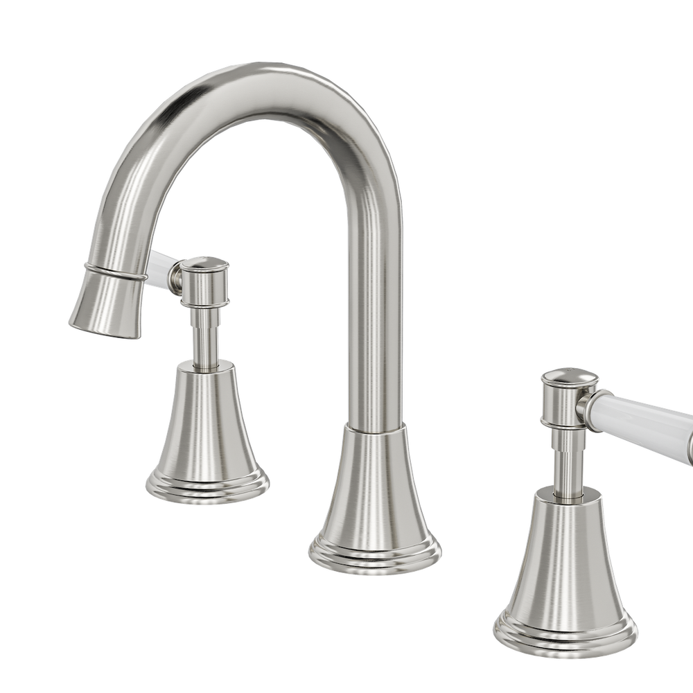 LINSOL VINTAGE LEVER HANDLE BASIN SET BRUSHED NICKEL