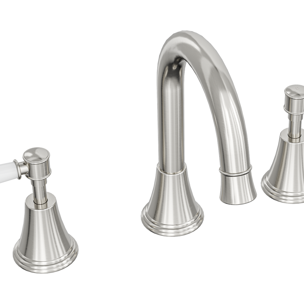 LINSOL VINTAGE LEVER HANDLE BASIN SET BRUSHED NICKEL