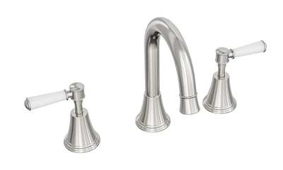 LINSOL VINTAGE LEVER HANDLE BASIN SET BRUSHED NICKEL