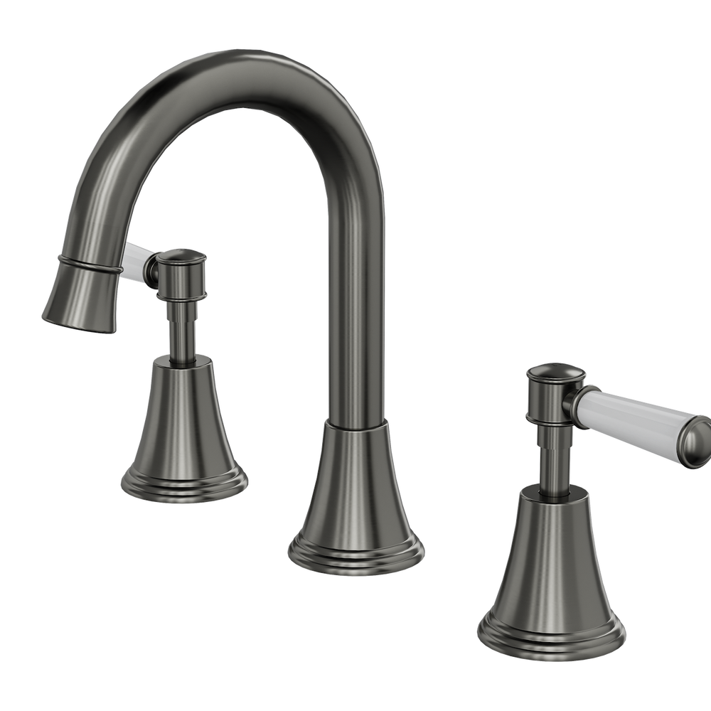 LINSOL VINTAGE LEVER HANDLE BASIN SET GUN METAL