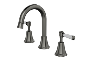 LINSOL VINTAGE LEVER HANDLE BASIN SET GUN METAL