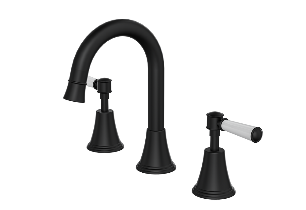 LINSOL VINTAGE LEVER HANDLE BASIN SET MATTE BLACK