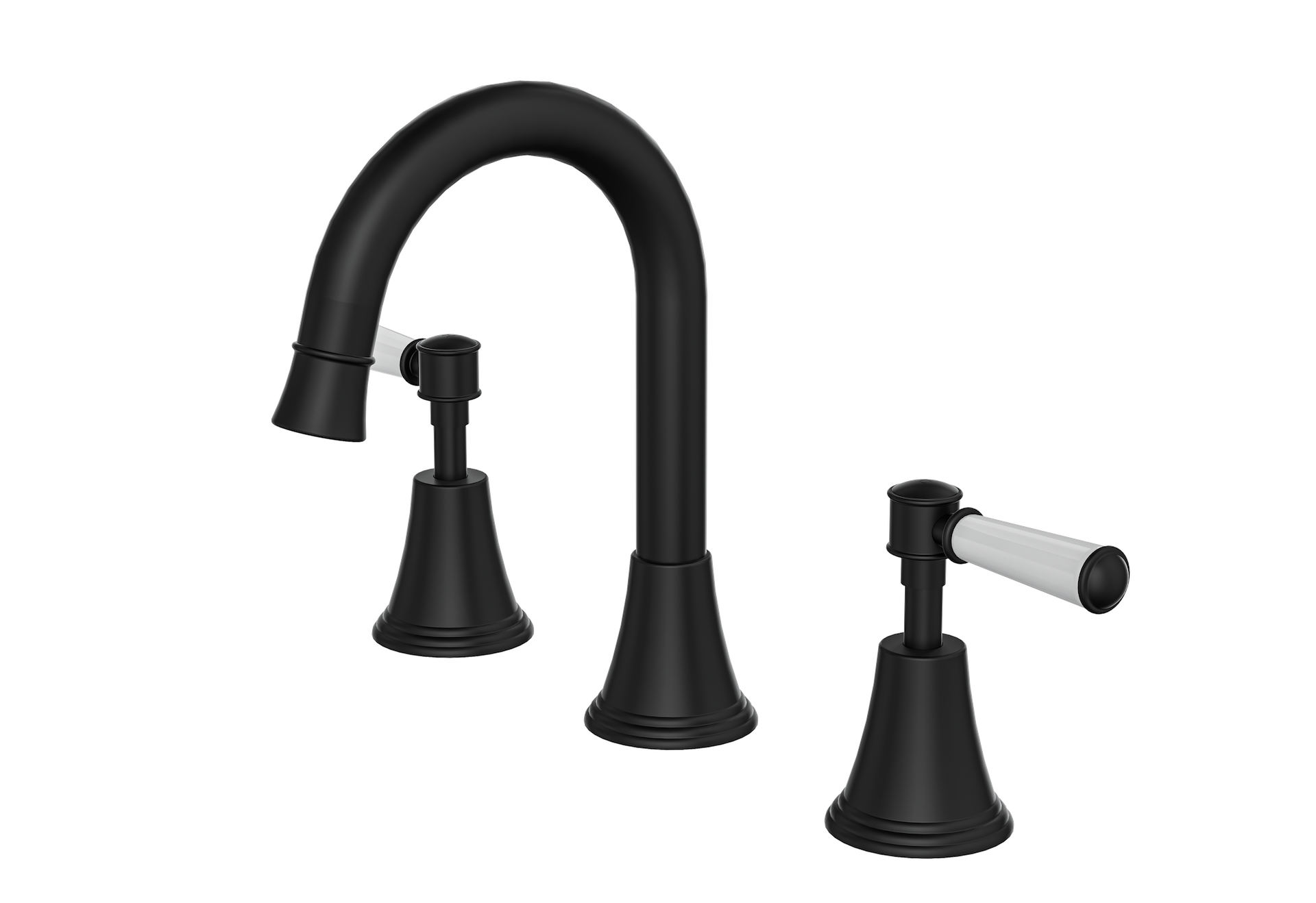 LINSOL VINTAGE LEVER HANDLE BASIN SET MATTE BLACK