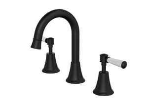 LINSOL VINTAGE LEVER HANDLE BASIN SET MATTE BLACK