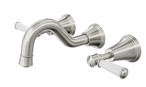 LINSOL VINTAGE LEVER HANDLE BATH SET BRUSHED NICKEL