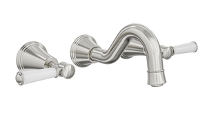 LINSOL VINTAGE LEVER HANDLE BATH SET BRUSHED NICKEL