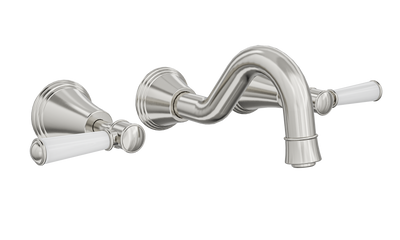 LINSOL VINTAGE LEVER HANDLE BATH SET BRUSHED NICKEL