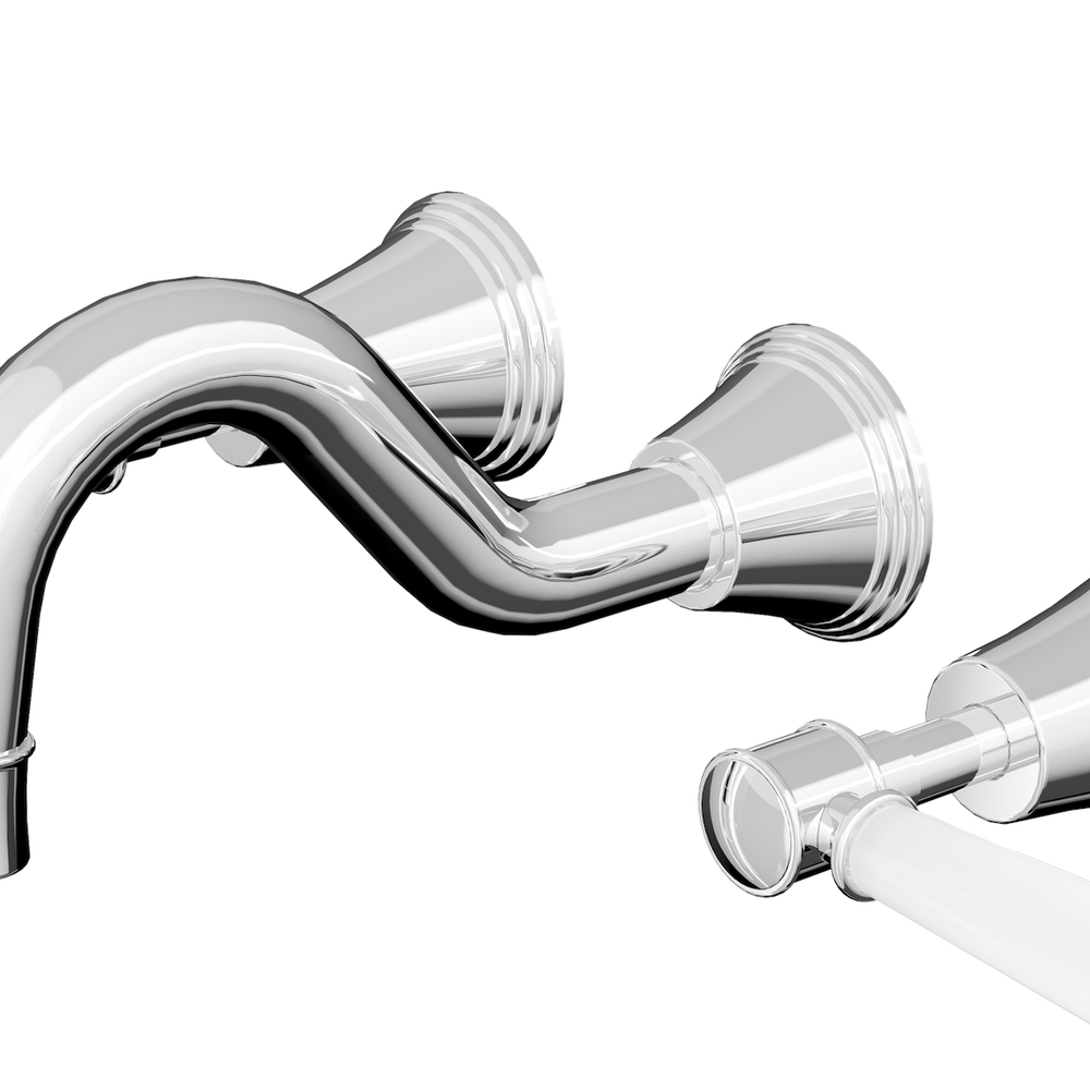 LINSOL VINTAGE LEVER HANDLE BATH SET CHROME