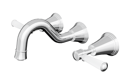 LINSOL VINTAGE LEVER HANDLE BATH SET CHROME