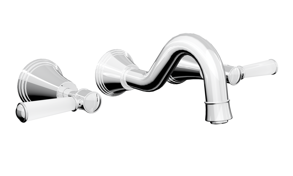 LINSOL VINTAGE LEVER HANDLE BATH SET CHROME