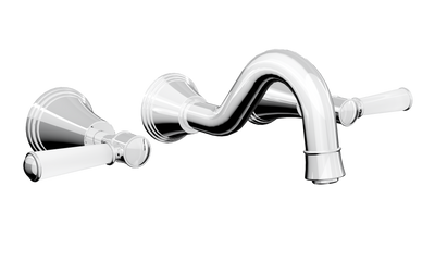 LINSOL VINTAGE LEVER HANDLE BATH SET CHROME