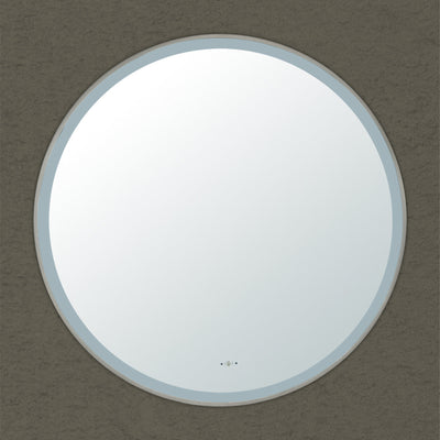 VITO LIRRA ROUND IRON FRAMED LED MIRROR GUN METAL 800X800MM