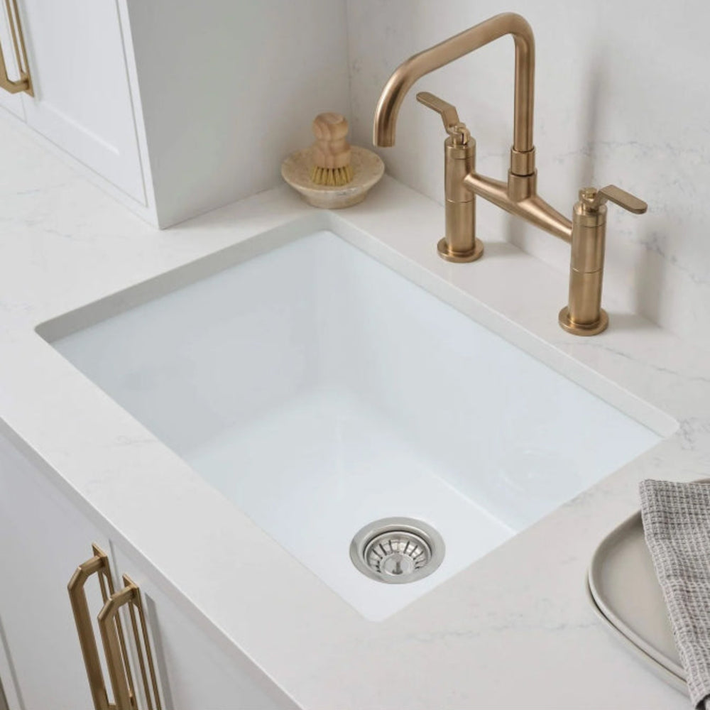 VITO QUARTZ SINGLE BOWL UNDERMOUNT KITCHEN SINK MATTE WHITE 730MM