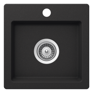 SCHOCK VIRTUS SMALL BOWL 1TH KITCHEN SINK ONYX 381MM