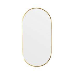 VITO VETRA OVAL ALUMINUM FRAMED MIRROR BRUSHED GOLD 450X900MM