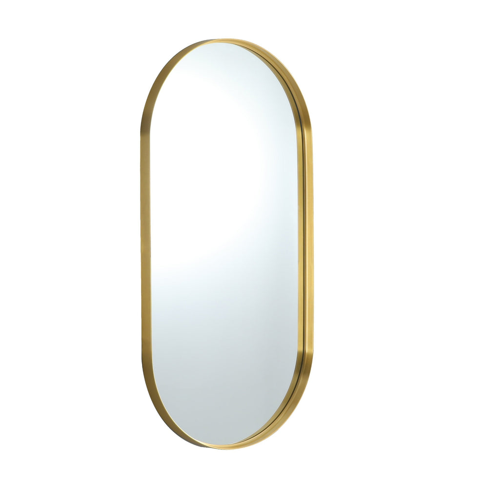 VITO VETRA OVAL ALUMINUM FRAMED MIRROR BRUSHED GOLD 450X900MM
