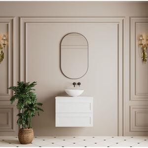 VITO VETRA OVAL ALUMINUM FRAMED MIRROR MATTE BLACK 450X900MM