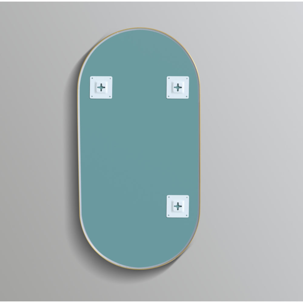 VITO VETRA OVAL ALUMINUM FRAMED MIRROR MATTE BLACK 450X900MM