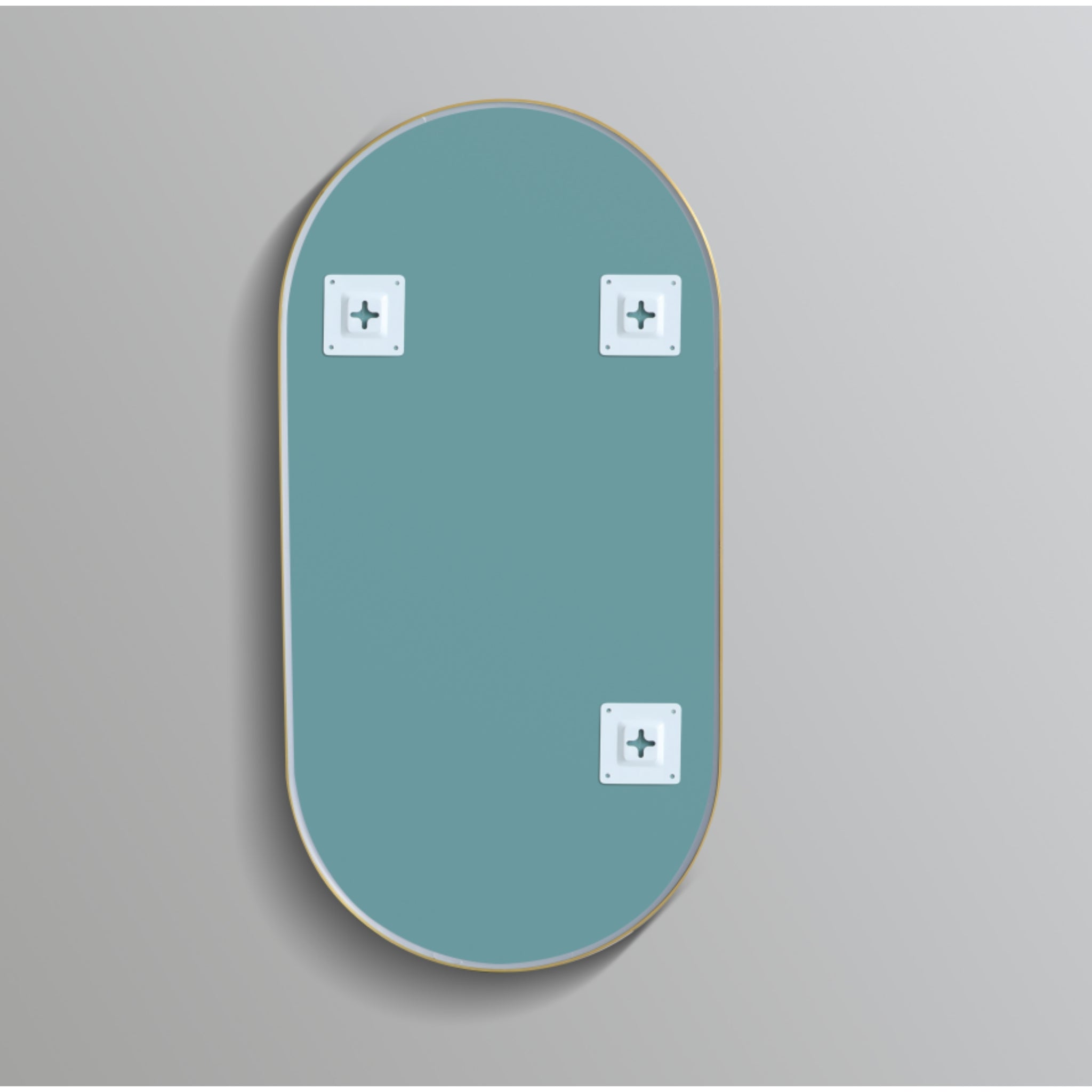 VITO VETRA OVAL ALUMINUM FRAMED MIRROR MATTE BLACK 450X900MM