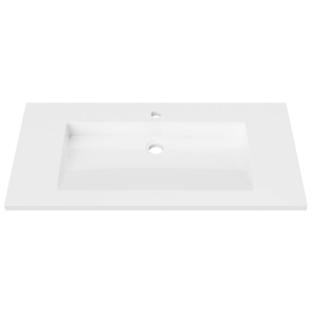 DUROCLASS VOGUE GLOSS WHITE SINGLE BOWL UNDERMOUNT VANITY TOP (AVAILABLE IN 900MM AND 1200MM)
