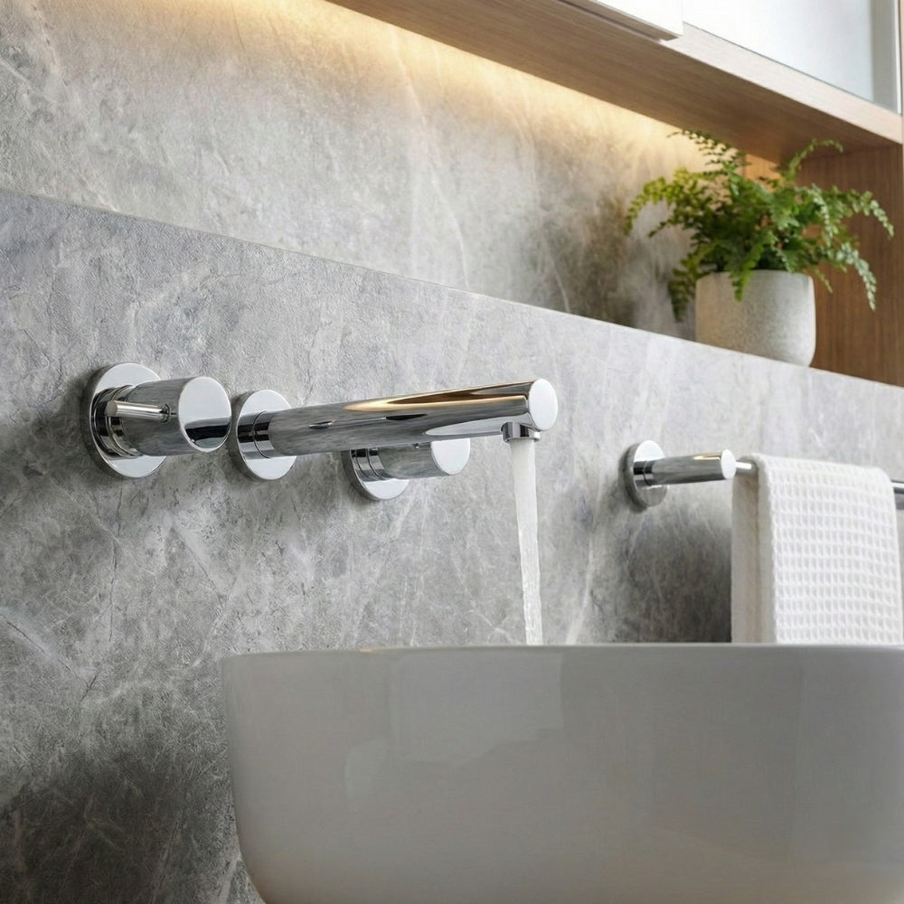 PHOENIX VIVID PIN LEAD FREE THREE-PIECE LEVER BATH SET 200MM CHROME