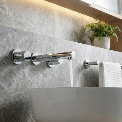 PHOENIX VIVID PIN LEAD FREE THREE-PIECE LEVER BATH SET 200MM CHROME